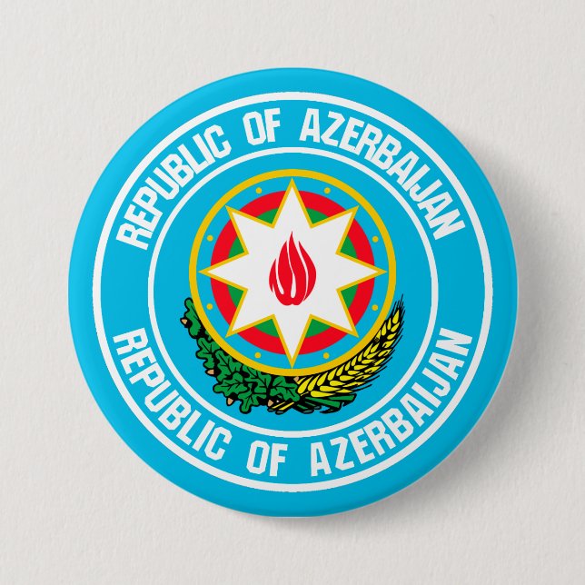 Azerbaijan Round Emblem 7.5 Cm Round Badge (Front)