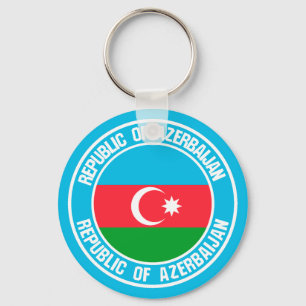 Azerbaijan Round Emblem Key Ring