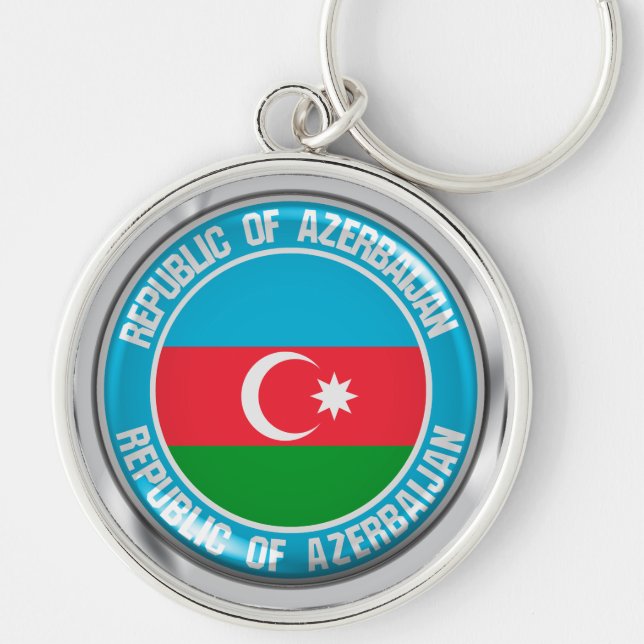 Azerbaijan Round Emblem Key Ring (Front)
