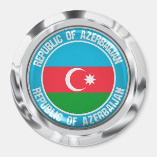 Azerbaijan Round Emblem Magnet