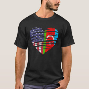 Azerbaijani American Grown Heart USA Patriot Herit T-Shirt