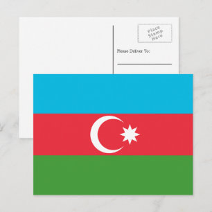 Azerbaijani Flag, Flag of Azerbaijan Postcard
