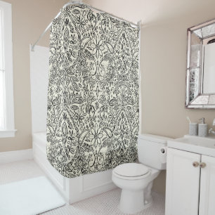 aziza mono shower curtain