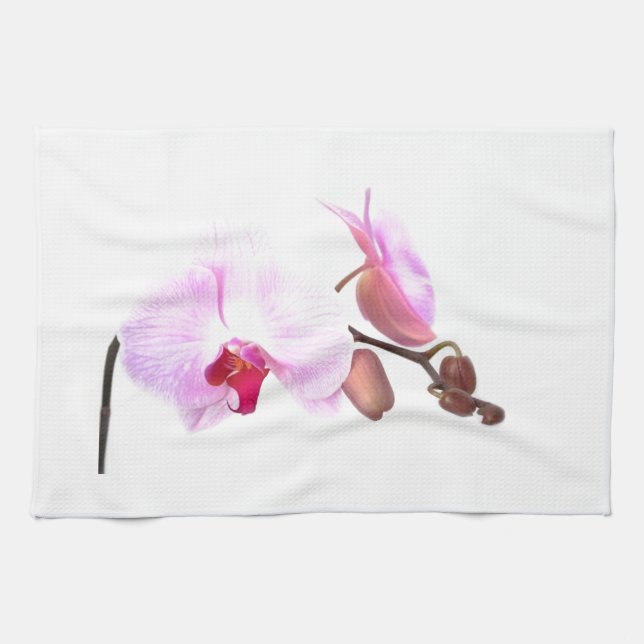 Aziza Orchid Blossoms Tea Towel (Horizontal)