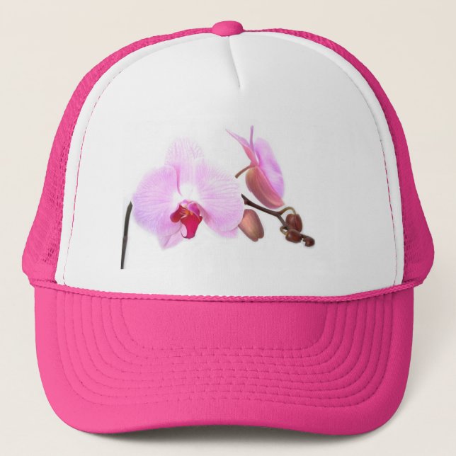 Aziza Orchid Blossoms Trucker Hat (Front)