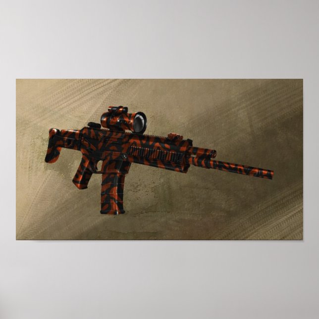 Azmodeus Red Camo ACR Rifle, Poster (Front)