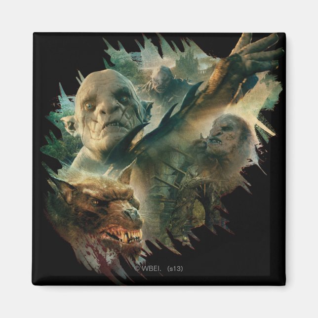 Azog, Narzug, and Bolg Graphic Magnet (Front)