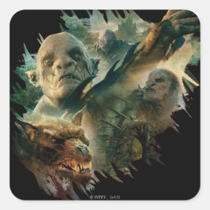 Azog, Narzug, and Bolg Graphic Square Sticker