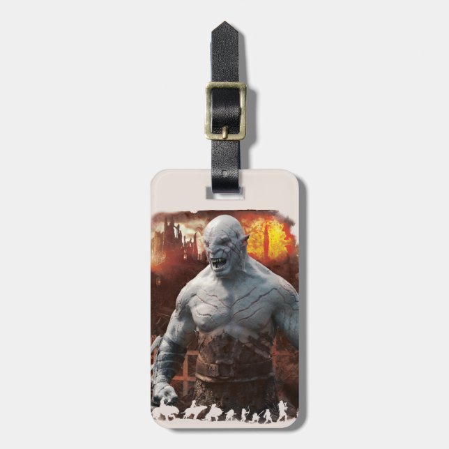 Azog & Orcs Silhouette Graphic Luggage Tag (Front Vertical)
