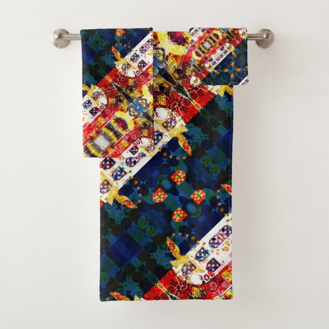 Azorean design bath towel set (Insitu)