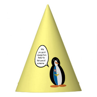 Azorean Talking Ms Penguin Personalised Party Hat