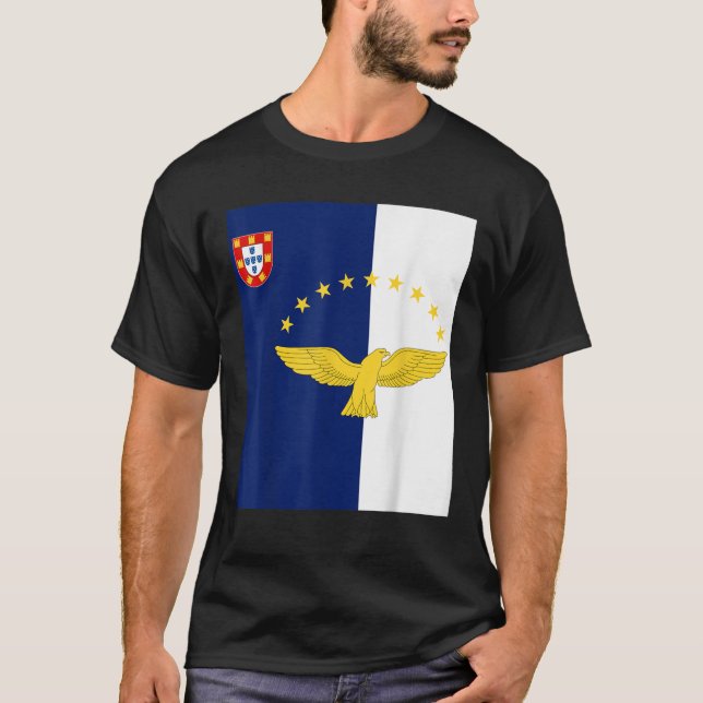 Azores Acores Flag T Shirt (Front)