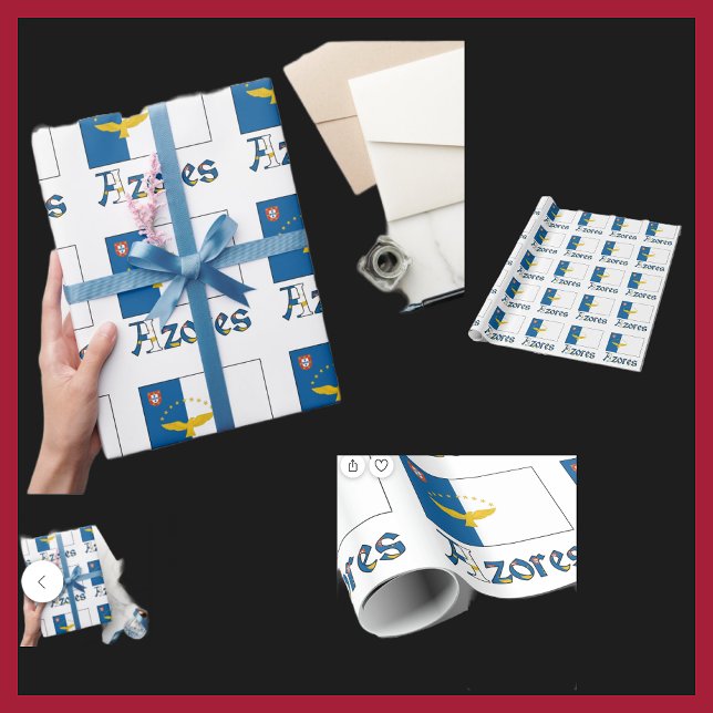 Azores and Azorean Flag Wrapping Paper (Creator Uploaded)