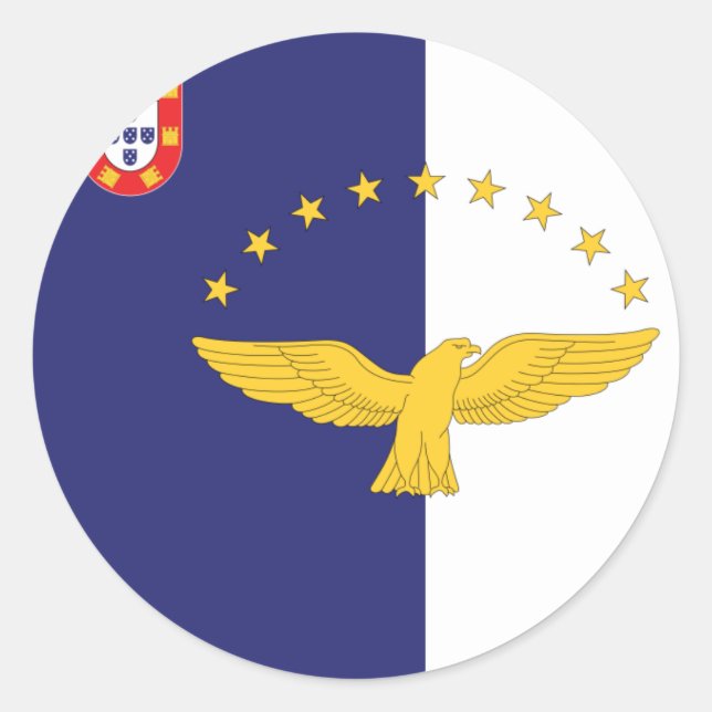 azores classic round sticker (Front)