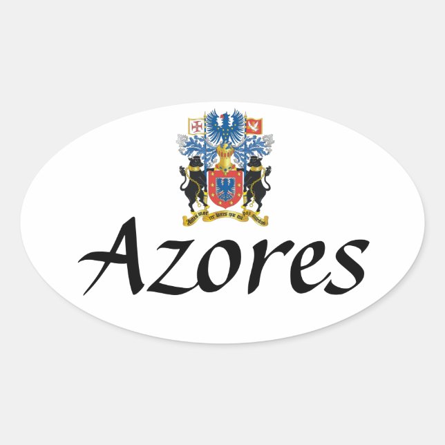 Azores Crest Oval Sticker (Front)