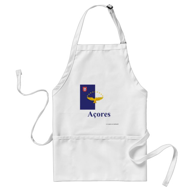 Azores Flag with Name in Portuguese Standard Apron (Front)