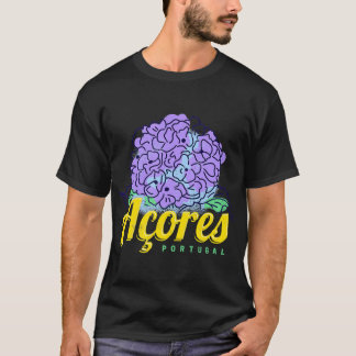 Azores Hydrangea Flower Island Portugal Vintage So T-Shirt