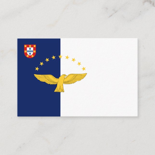 Azores islands flag Business Card (Front)