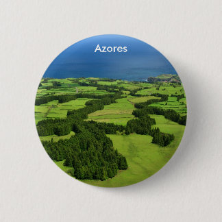 Azores landscape 6 cm round badge