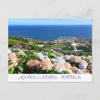 Azores landscape postcard
