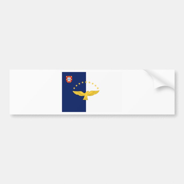 Azores (Portugal) Flag Bumper Sticker (Front)