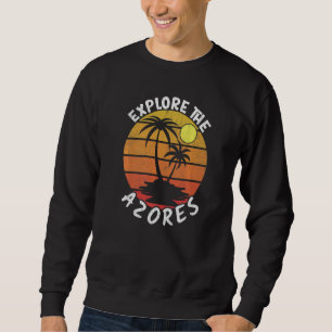Azores Portugal Island Retro Beach Vintage Sunset  Sweatshirt