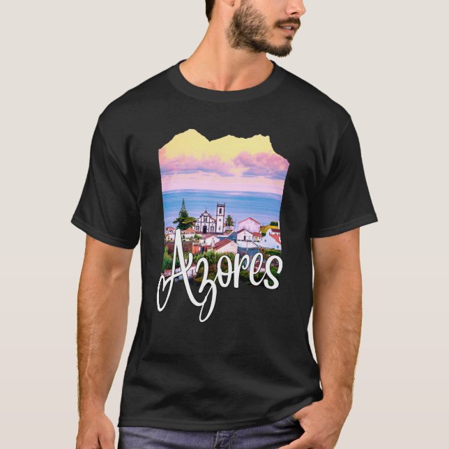 Azores Portugal Portuguese Roots Azores Souvenirs T-Shirt (Front)
