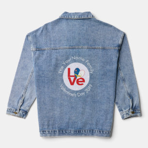 Azores Red LOVE Flag Personalised Denim Jacket