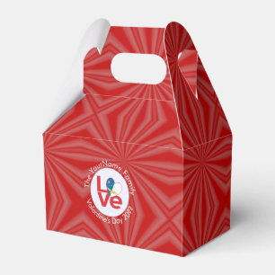 Azores Red LOVE Flag Personalised Favour Box