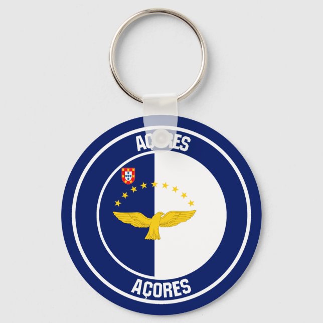 Azores Round Emblem Key Ring (Front)