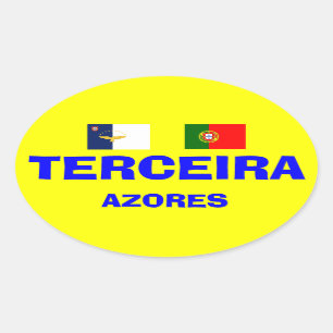 Azores - Terceira Euro-style Oval Mug Sticker