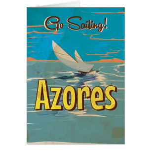 Azores vintage travel poster