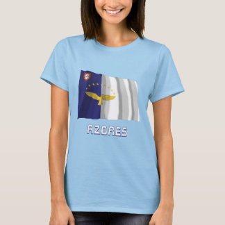 Azores Waving Flag with Name T-Shirt