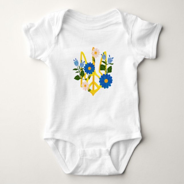 Azov Trident Ukraine    Baby Bodysuit (Front)