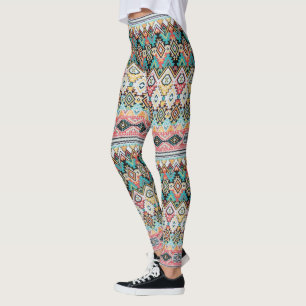 Aztec abstract pattern leggings