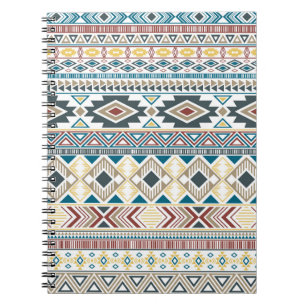 Aztec american indian pattern tribal ethnic motifs notebook