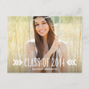 Aztec Arrows   Graduation Postcard Invitation