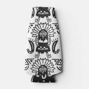 Aztec Art - Lizard Pattern Bottle Cooler