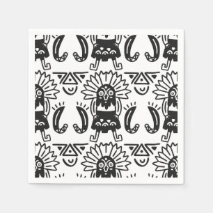 Aztec Art - Lizard Pattern Napkin