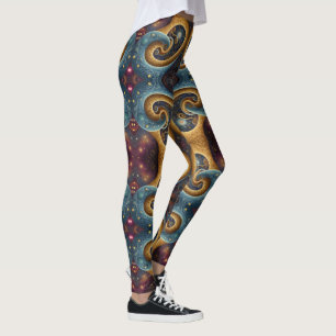 Aztec art, vibrant, reflecting the culture leggings