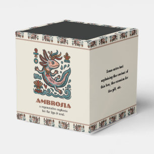 Aztec Axolotl Xolotl eroded stone tribal boho art Favour Box