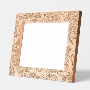 Aztec Axolotl Xolotl Tribal Pattern Black & White Etched Frames