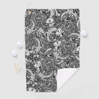 Aztec Axolotl Xolotl Tribal Pattern Black & White