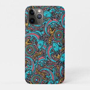 Aztec Axolotl Xolotl Tribal Pattern mythology boho Case-Mate iPhone Case