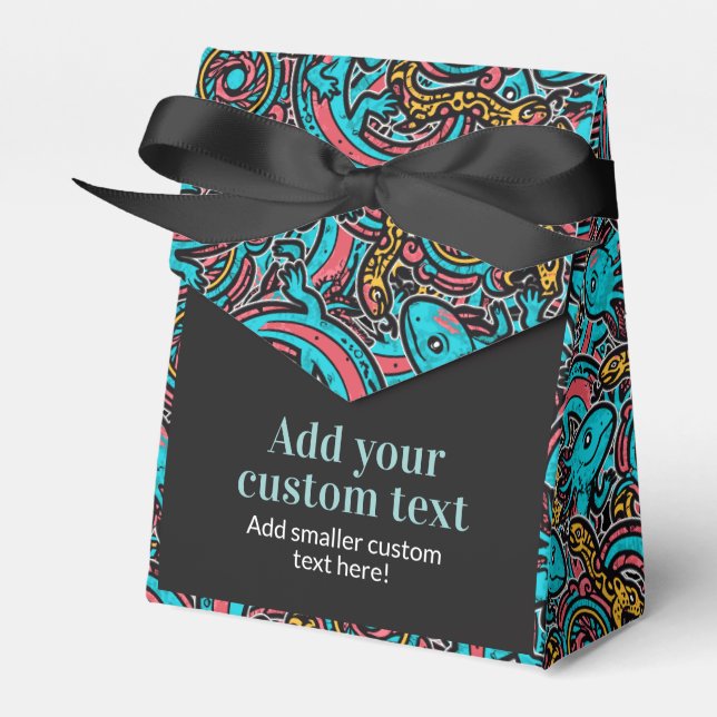 Aztec Axolotl Xolotl Tribal Pattern mythology boho Favour Box (Front Side)