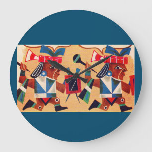 Aztec Aztecs Large Clock