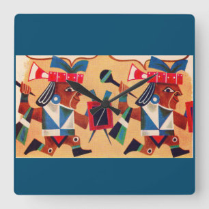 Aztec Aztecs Square Wall Clock