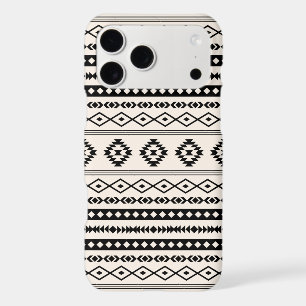 Aztec Black on Cream Mixed Motifs Pattern
