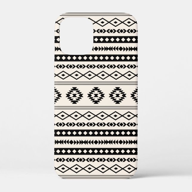 Aztec Black on Cream Mixed Motifs Pattern Case-Mat Case-Mate iPhone Case (Back)