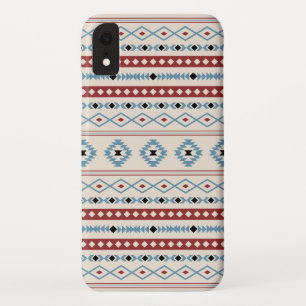 Aztec Blue Red Black Cream Mixed Motifs Pattern Case-Mate iPhone Case